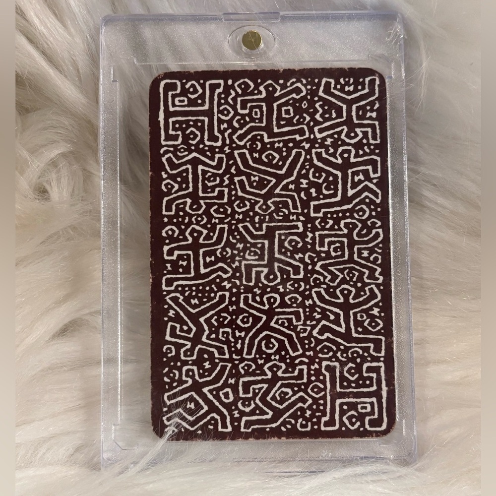 Hermes X Keith Harring Authentic Card With Protective Case 9 of Clubs